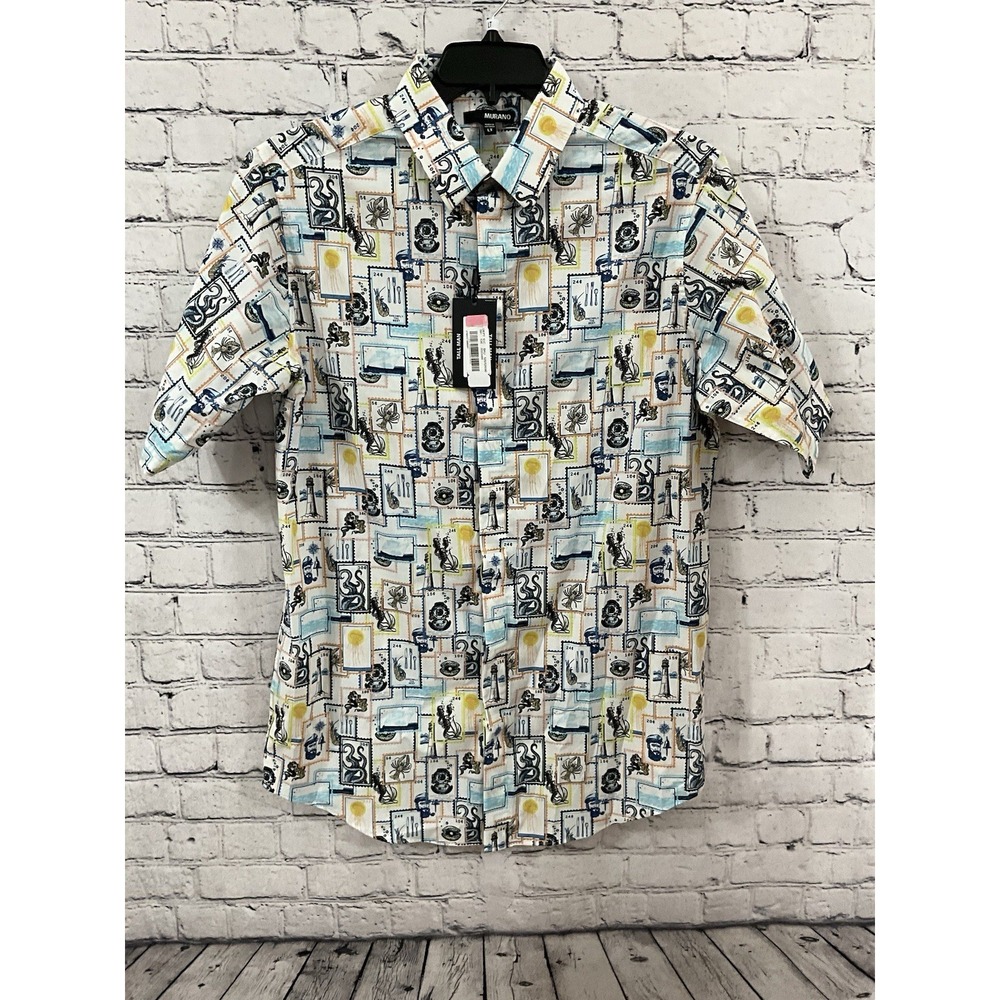 Murano Tall Man's Sailor Button‎ Down Shirt LT